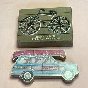 FINAL SALE PRICE Outdoors Themed Wooden Wall Art